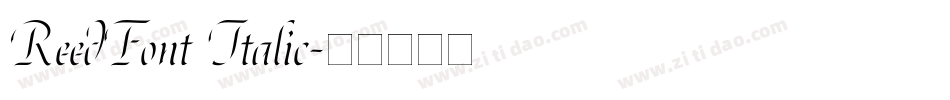 ReedFont Italic字体转换